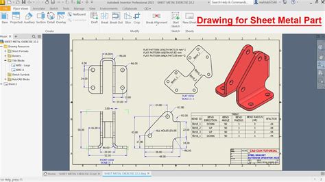 creating a sheet metal part from a flat part|designing sheet metal parts.